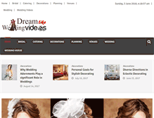 Tablet Screenshot of dreamlikeweddingvideos.com